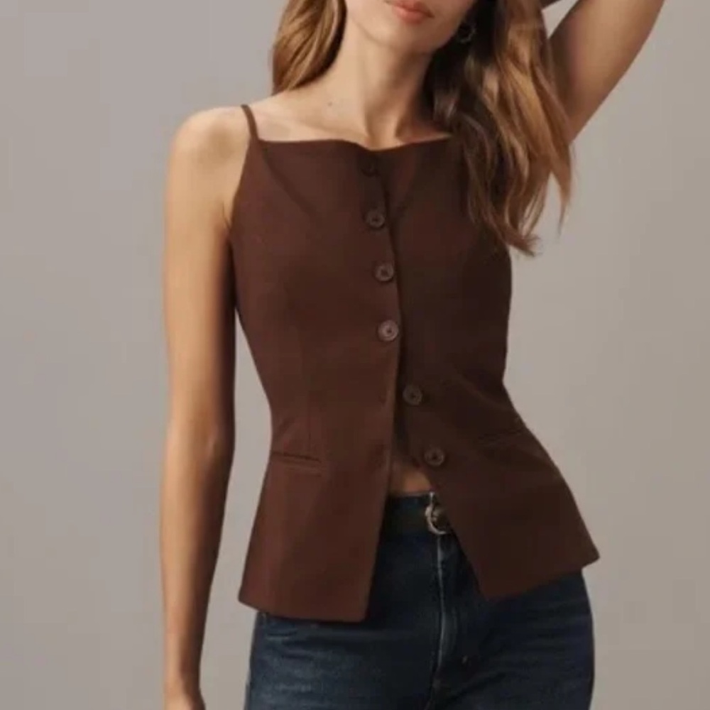 Anthropologie cut-away vest top